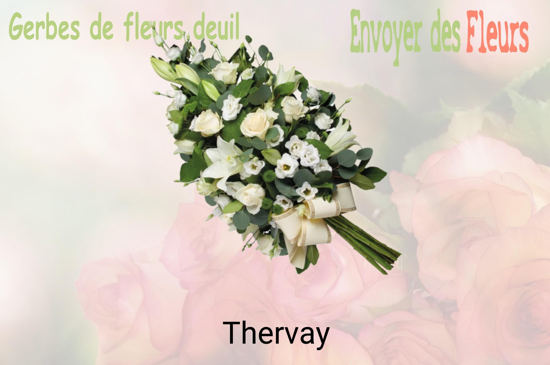 Gerbe de fleurs de deuil livrée à Thervay